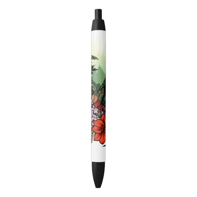 Stylo Noir Jardin des colibris (devant Vertical)