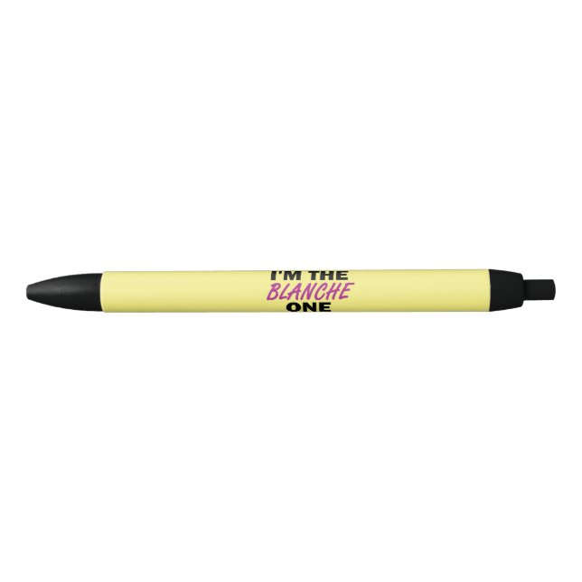 Stylo Noir Je suis la Blanche One (Devant)
