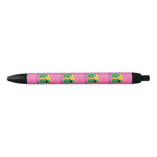 Stylo Noir Joli merle jetant un coup d'œil hors d'une boîte c