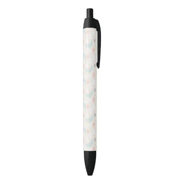 Stylo Noir Joli Motif Pastel Sky souriant (Bas (Vertical))