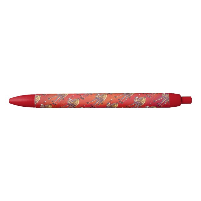 Stylo Noir Joli Noël Camel En Rouge (Devant)