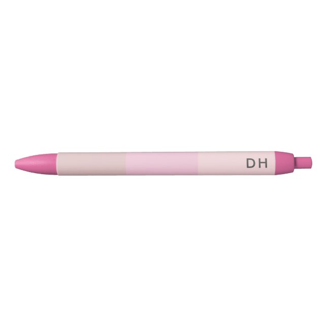 Stylo Noir Joli Rose Pâle Pastel Couleur Douce (Devant)