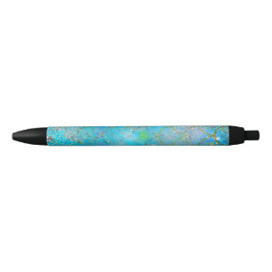 Stylo Noir Jolie Écaille de Sirène Brillante Perle Irridescen