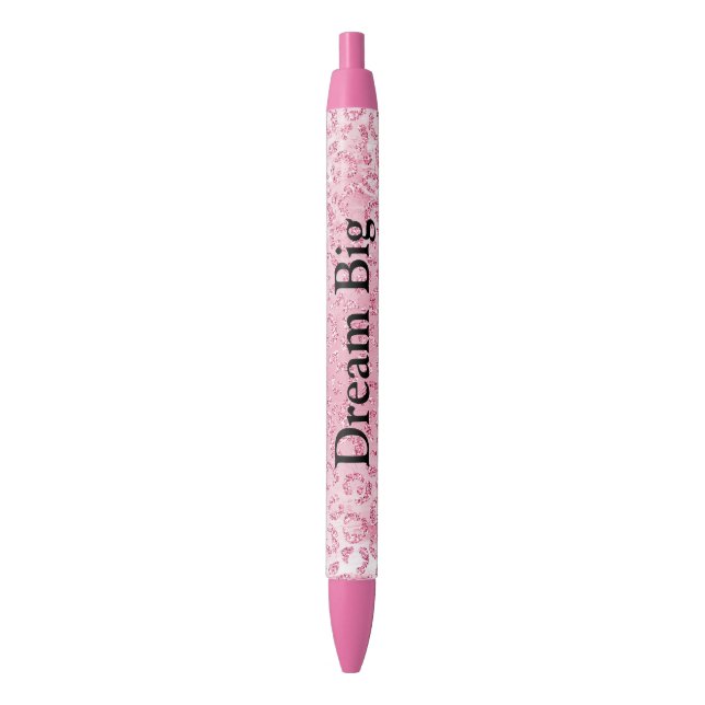 Stylo Noir Jolie fille sucre Parties scintillant rose léopard (devant Vertical)