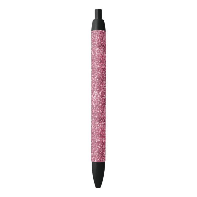 Stylo Noir Jolie Parties scintillant Rose Faux (devant Vertical)