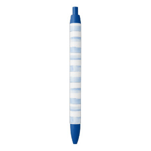 Stylo Noir Jolie robe à carreaux et rayures blanches et bleue