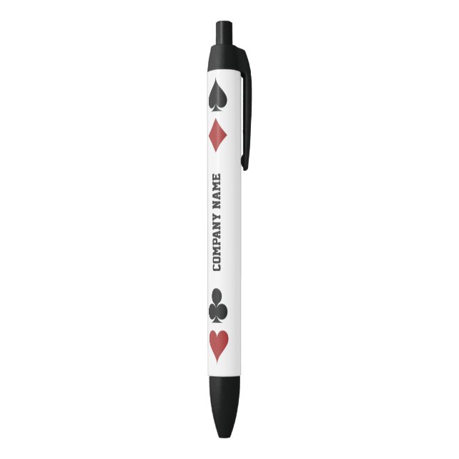 Stylo Noir Jouer des symboles de cartes (Bas (Vertical))