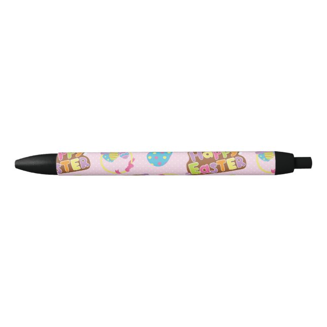 Stylo Noir Joyeux Motif de Pâques, Fêtes de Pâques (Devant)