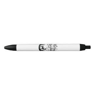 Stylo Noir Joyeux Noël classique Cerfs et Arbre Design Art
