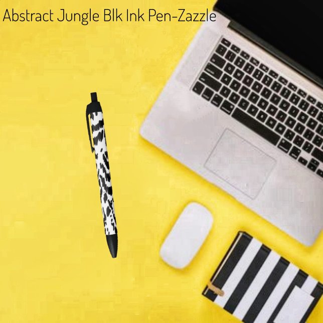 Stylo Noir Jungle Abstraite (Créateur téléchargé)