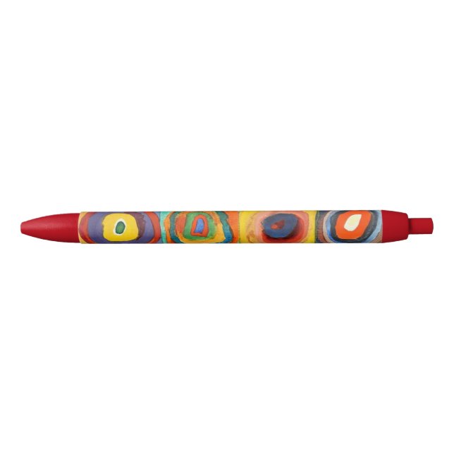 Stylo Noir Kandinsky - Carrés aux cercles concentrés (Devant)