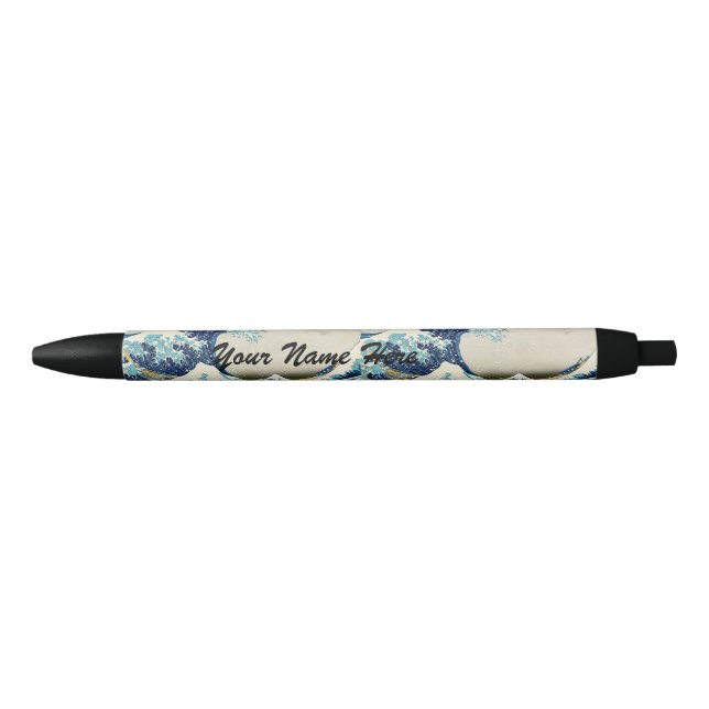 Stylo Noir Katsushika Hokusai - La Grande vague au large de K (Devant)