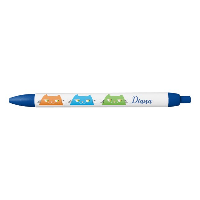 Stylo Noir Kawai coloré (Devant)