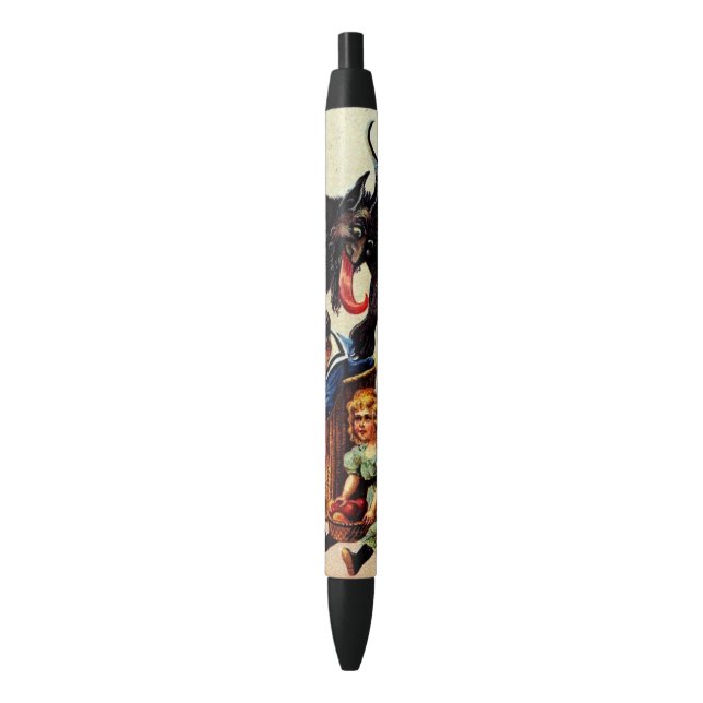 Stylo Noir Krampus Enfants en panier Noël Noël Noël Noël Noël (devant Vertical)