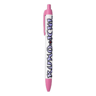 Stylo Noir KUNOICHI* "stylo rose d'équilibre" (à l'encre