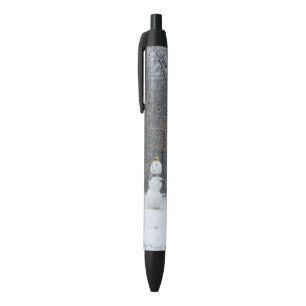 Stylo Noir La scène de neige hivernale du voisin