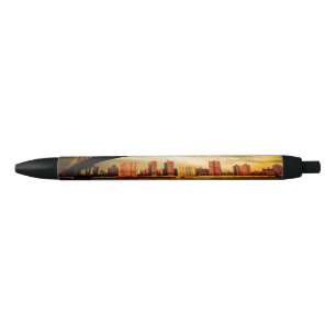 Stylo Noir La vue de pont de Manhattan du côté de Brooklyn