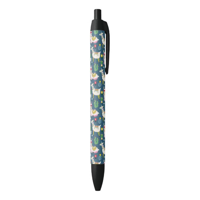 Stylo Noir Lamas dans le motif de lunettes de soleil (Bas (Vertical))