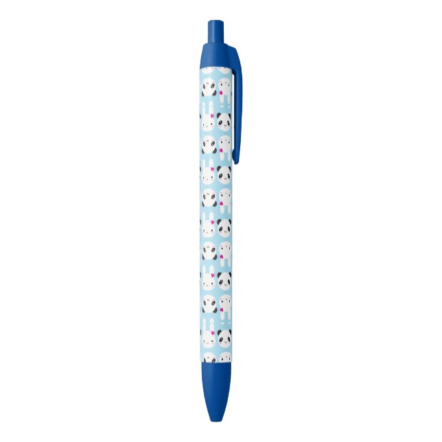 Stylo Noir Lapin et panda mignons superbes de Kawaii (Bas (Vertical))