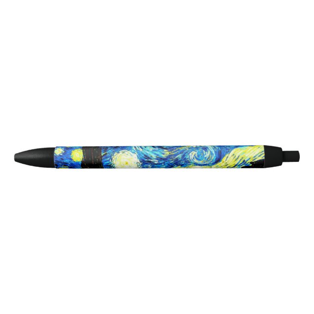 Stylo Noir Le célèbre tableau de Van Gogh, Starry Night (Devant)