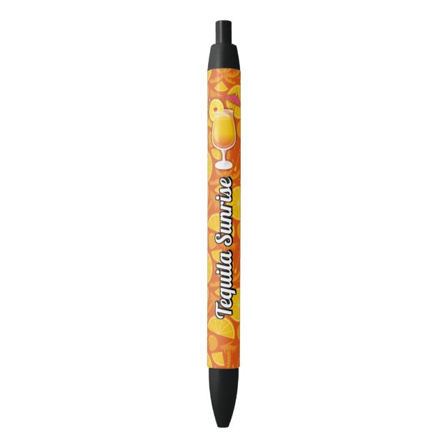 Stylo Noir Le lever du soleil de Tequila (devant Vertical)