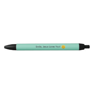 Stylo Noir Le sourire, Jésus vous aime