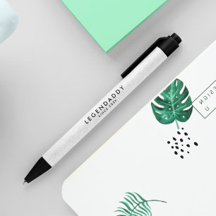 Stylo Noir Legendaddy pour légendaire papas simple minimalist
