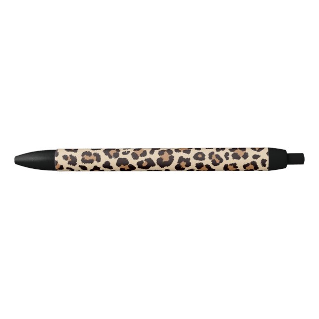 Stylo Noir Leopard Pattern Print  (Devant)
