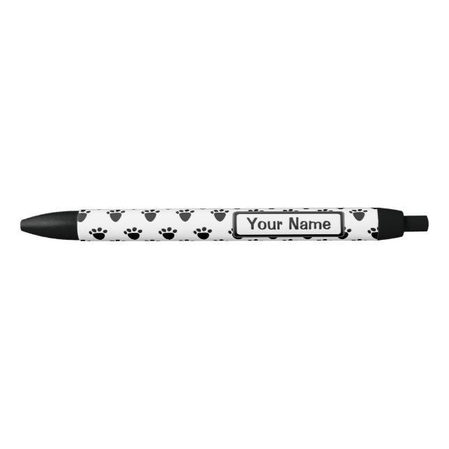 Stylo Noir Les empreintes de pattes parquent ajoutent votre (Devant)