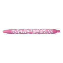 Les tuiles du Mahjong blanches roses