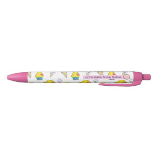 Stylo Noir Let's Make Some Notes, Ice Cream Cupcake Pen