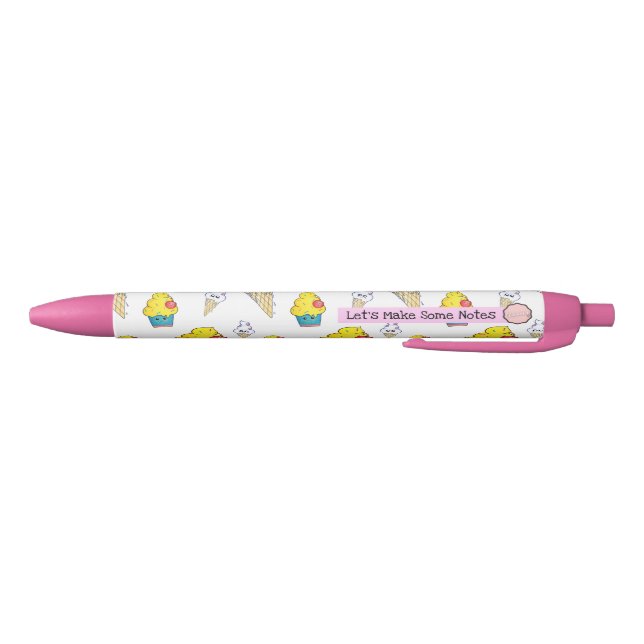 Stylo Noir Let's Make Some Notes, Ice Cream Cupcake Pen (Bas)