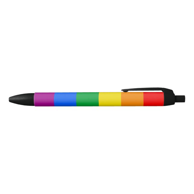 Stylo Noir LGBTQ+ Arc-en-ciel (Haut)