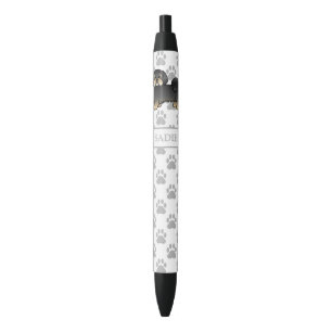 Stylo Noir Lhasa Apso noir et feu Chien de dessin animé migno