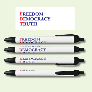 Stylo Noir Liberté Démocratie Vérité