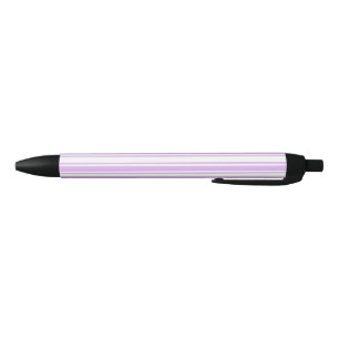 Stylo Noir Lilac violet et blanc bonbons rayures