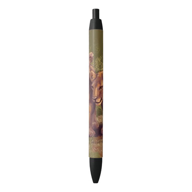 Stylo Noir Lion Cubs (devant Vertical)