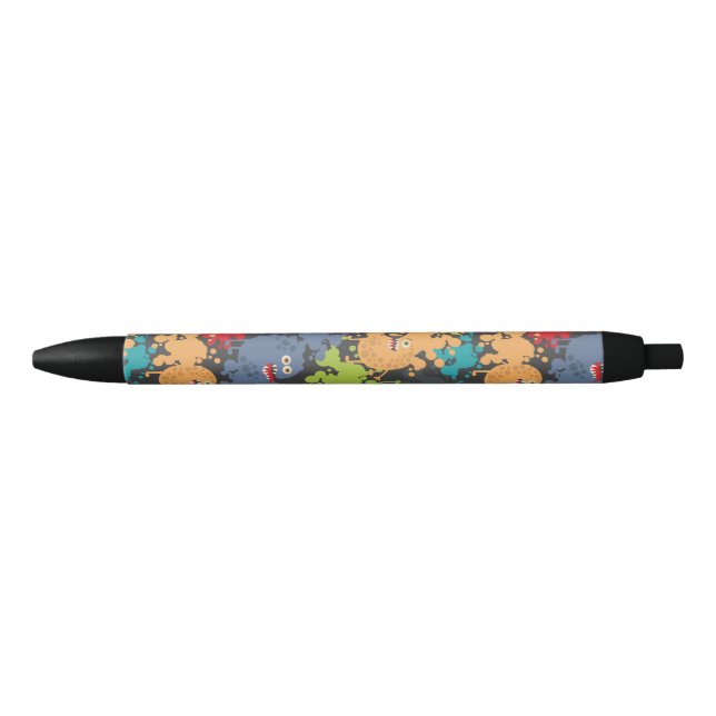 Stylo Noir Little cute funny monsters (Devant)