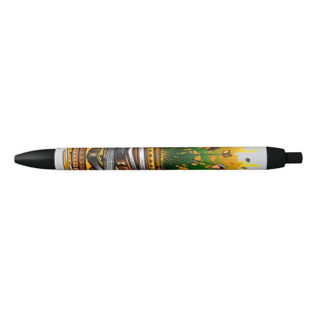 Stylo Noir Livres à ananas (Devant)