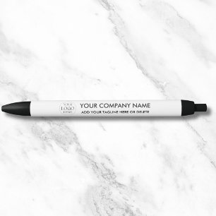 Stylo Noir Logo d'entreprise personnalisé simple promotionnel