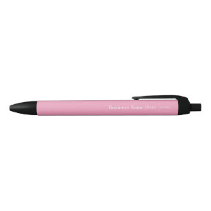 Stylo Noir Logo d'entreprise professionnel, marque rose recto