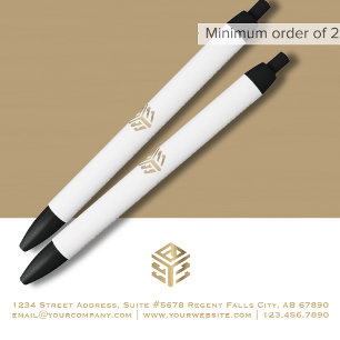 Stylo Noir Logo d'entreprise simple promotionnel