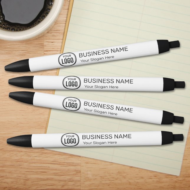 Stylo Noir Logo Et Slogan Personnalisés Avec Promotions (Créateur téléchargé)