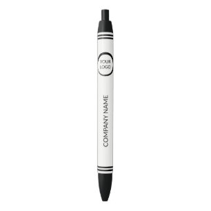 Stylo Noir Logo noir en blanc