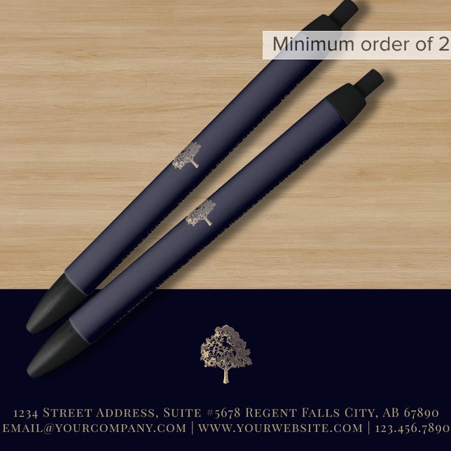Stylo Noir Logo promotionnel personnalisé (Créateur téléchargé)