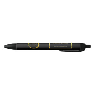 Stylo Noir Logo promotionnel professionnel en or noir moderne