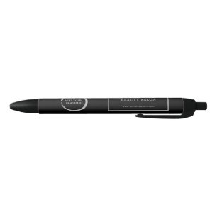 Stylo Noir Logo promotionnel professionnel moderne noir gris