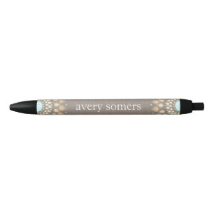 Stylo Noir Lotus d'or