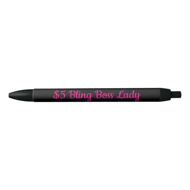 Stylo Noir Madame de patron de $5 Bling (Devant)