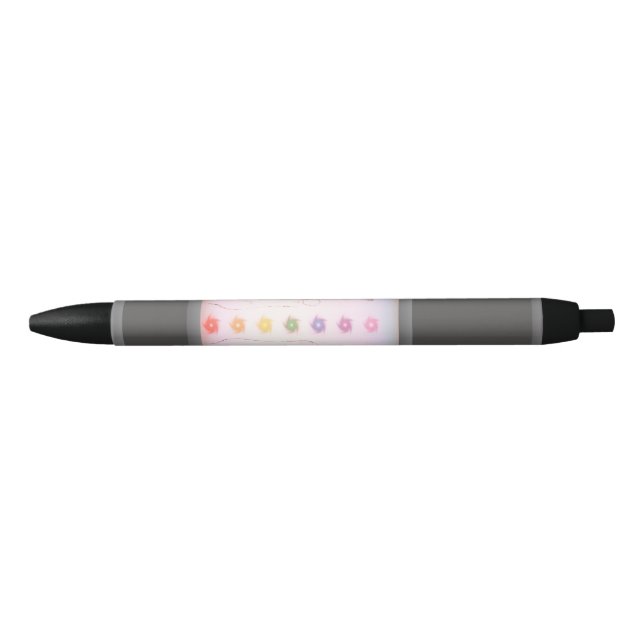 Stylo Noir Mains de guérison holistique Argent (Devant)